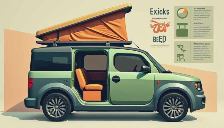 Illustration for Honda Element camper conversion ideas